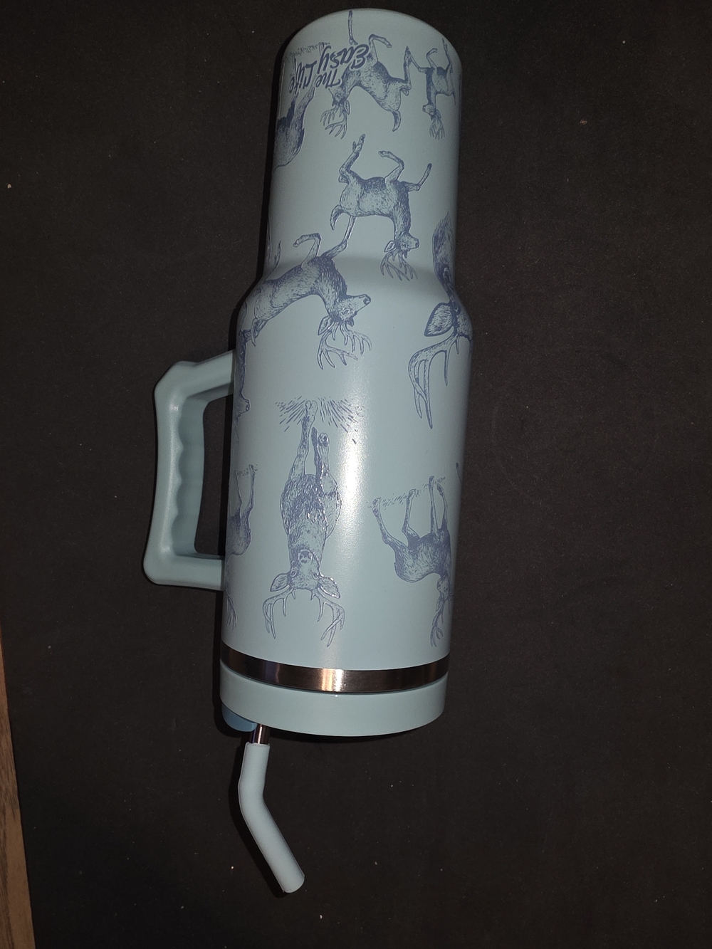 Blue Deer-Print Insulated Water Jug with Handle